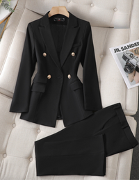 Schwarz Blazer Set