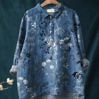 Blaues Blumenmuster